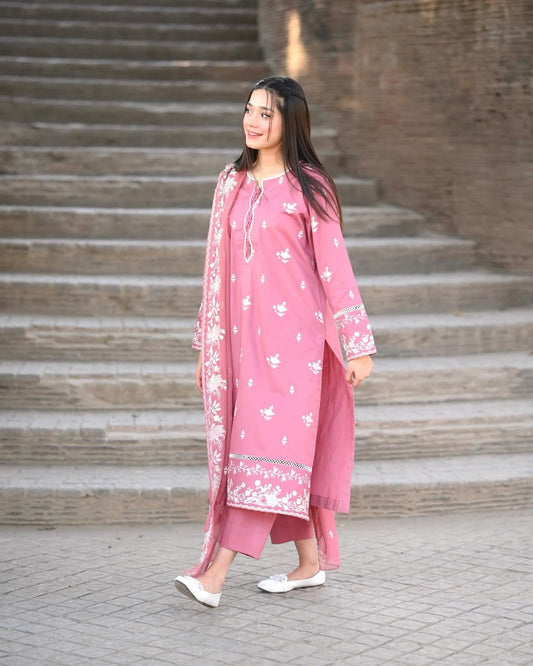 Blush 3 piece Embroidery